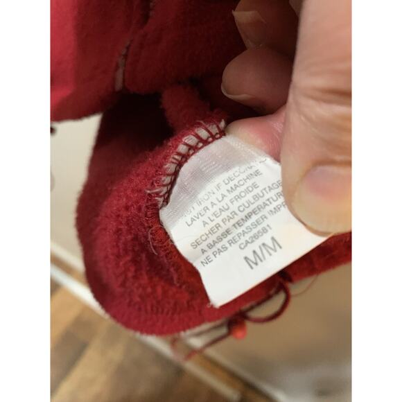 Vintage Canada Athletics Medium Men’s Red Athletic Fleece Jacket Long Sleeve Zip - Picture 6 of 15